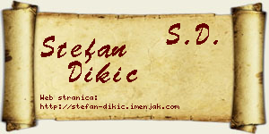 Stefan Dikić vizit kartica